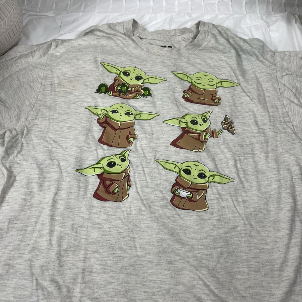 MAD Engine Star Wars Grogu - Baby Yoda Cut Off T-Shirt Large XL - Picture 2 of 8
